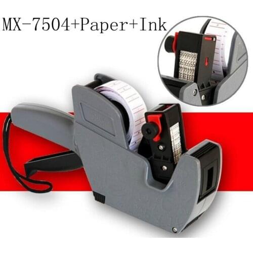 [ Fly Eagle ] New Black MX-7504 8 Digits EOS Price Tag Gun + Price Tag Labels + 1Ink Pricing Machine Bidder