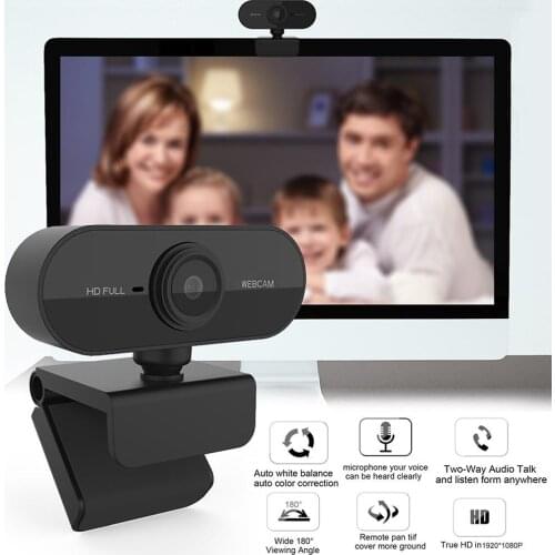 HD Webcam 1080P USB Web Camera with Microphone for PC Gamer Live Web Cam Video Calls Computer Camera for Twitch Steam Streaming