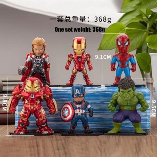 Marvel The Avengers Exquisite Figure Car decoration Model Captain America Spider Iron Man Hulk Thor The best gift for a friend
