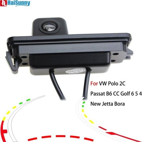 HaiSunny New Intelligent Dynamic Trajectory Tracks Rear View Camera For VW Polo 2C Passat B6 CC Golf 6 5 4 New Jetta Bora
