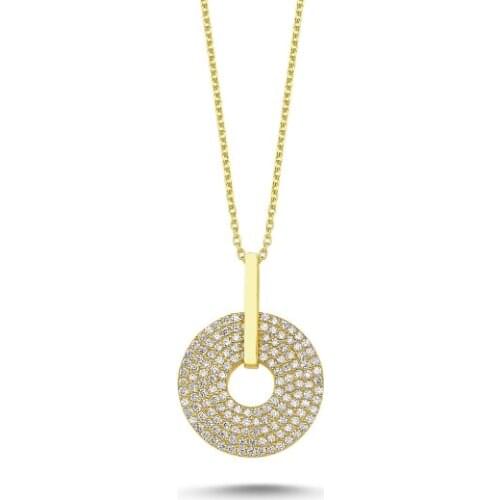 KUTAYDAN Zircon Cubic Zirconia Movable Ring Pendant 925 Sterling Silver