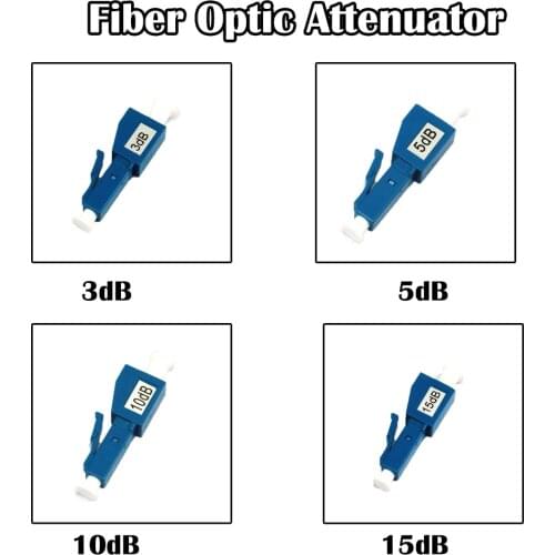 LC Female to Male Fiber Optic Attenuator 3dB,5dB,10dB,15dB SM Single Mode Simplex FTTH Networking Ethernet