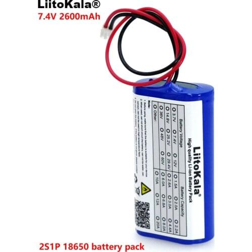 LiitoKala 7.2 V / 7.4 V / 8.4 V 18650 lithium battery 2600 mA Rechargeable battery pack megaphone speaker protection board