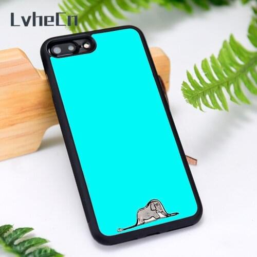 LvheCn Silicone Rubber Phone Case Cover for iPhone 6 6S 7 8 Plus X XS XR 11 12 Mini Pro Max Lovely Little Prince On Mint