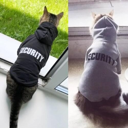 Modern Fashional Security Cat Clothes Pet Cat Small Dog Coats Jacket Hoodies For Cats Warm Clothing