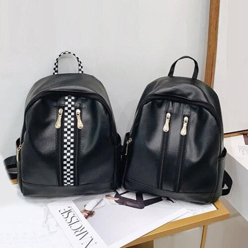 HANSOMFY Fashion Backpacks Woman 2019 PU Leather Bakpoki Female Solid Color bag Gift Backbag Backpack Schoolbag For Girls ML-37
