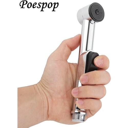POSEPOP Bathroom Toilet Bidet Shower Head Nozzle Shower head Chrome ABS Sprayer Toilet Bidet Shattaf Spray Handheld free ship