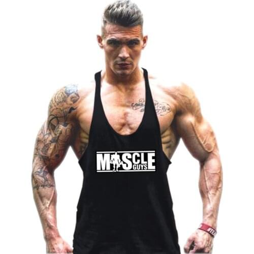 New men tank top shirt bodybuilding clothing mens gym stringer sporting tanktops fitness men singlets muscle vest
