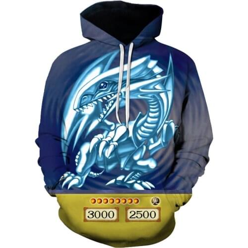 New Fashion 3D Print Hoodies Funny Unisex Hoodies Yu-Gi-Oh Print Hotstyle Pullover Sleeve Streetwear Sweatshirt Hoodie