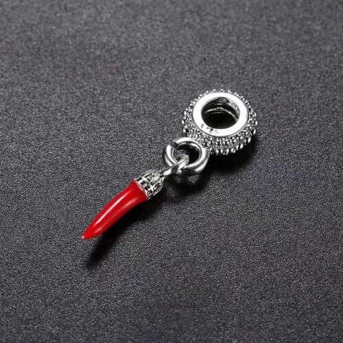 Necklace Pendant Lucky Beautiful Red Pepper Italian Horn Jewelry Discovery DIY Necklace Bracelet