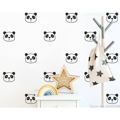 Panda Wall Decals Nursery Decals Cute Panda Face Decals Vinyl Wall Decals Kids Room Decals Bedroom Wall Stickers Decor Z511