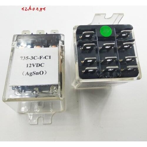 735-3c-f-c1-12vdc relay 20a 3-on 3-off 11 plug