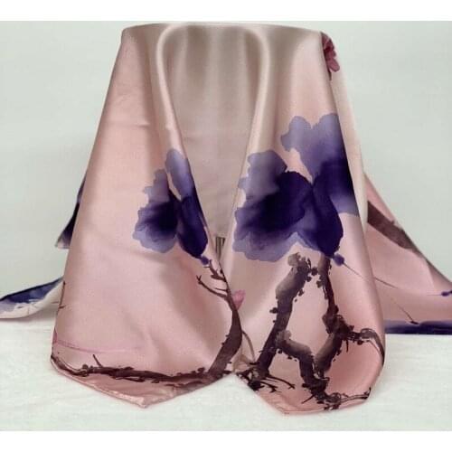 FASHION FLORAL SQUARE 100% Real Mulberry SILK SCARF Silk Satin Neckerchiefs factory sale 10 pcs/lot #4097