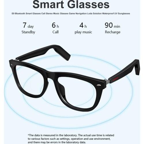 2020 New E9 Bluetooth Glasses Smart Call Stereo Music Glasses Game Navigation Loda Solution Waterproof UV Sunglasses