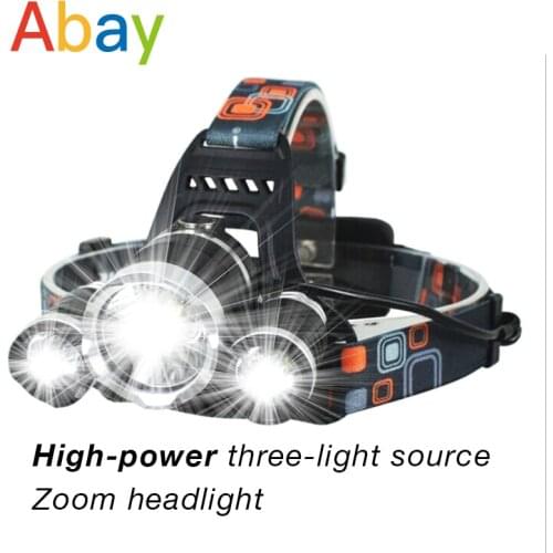Led Headlamp Usb Waterproof Rechargeable Eu Us Zoom 3Led Flashlight Hunting Camping Fishing Light T6 High Power Glare Long Shot