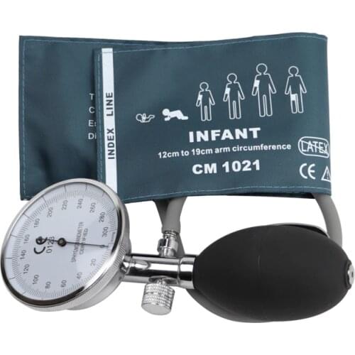 Infant Medical Blood Pressure Monitor BP Upper Cuff Tonometer Arm Aneroid Sphygmomanometer with Manual Pressure Gauge Meter