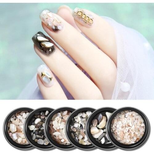 Nail art decorations 2Pcs nail art Irregular Sea Shell Fragment Slices Stones Manicure Nail Art Decorations дизайн для ногтей