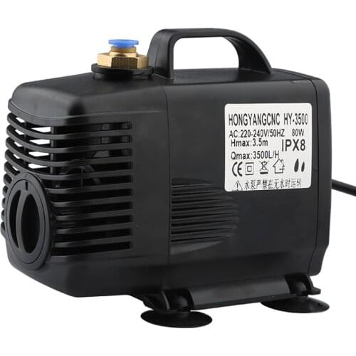 220V 80W 3.5M Water Pump Engraving Machine Cooling Tool Submerged Pump For CNC Router 1.5KW/2.2KW Spindle Motor Fish Tank Pump