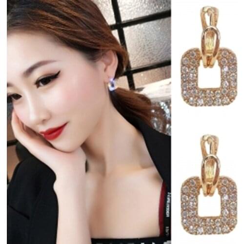 2020 new female temperament wild square earrings birthday earrings exquisite jewelry gifts gifts