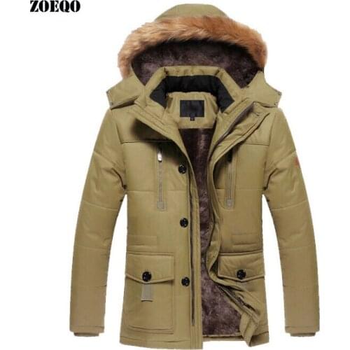ZOEQONew Arrival Winter Jacket Men Warm Outwear Mens Thick Windproof Coat Casual Men Jacket Hooded Jackets Men Winter Parkas