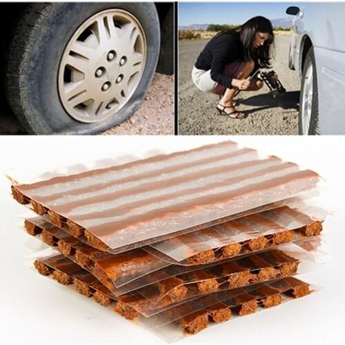 1/2sets Car Tire Repair Strip Stiring Glue Motorcycle Tubeless Tire Tyre Wheels Puncture Plug Tape Repair Tendon Rubber Strip