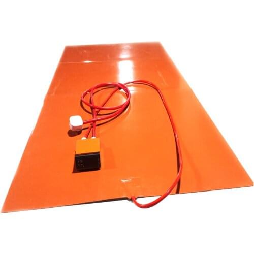 120V 2900W 700*1200*1.5mm Silicone Rubber Heater digital thermostat on wire 3000mm lead wire