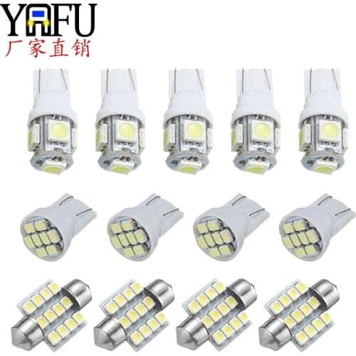 13PCS T10 5smd Double Point 31mm Interior Reading Lamp Interior Lamp License Plate Lamp Set Automobile LED Car Accessories