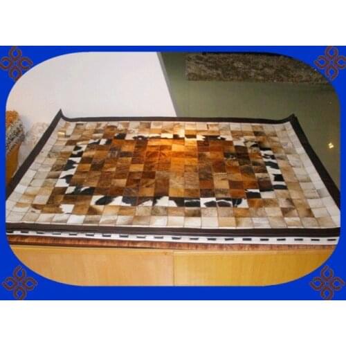 2018 free delivery 100% natural cowhide leather floor carpet
