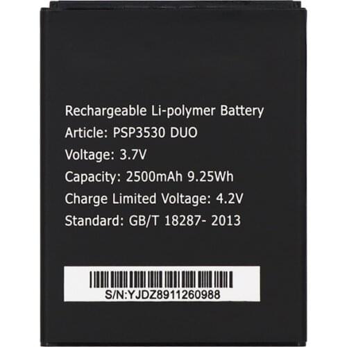 2500mAh PSP3530 Replacement Battery For Prestigio Muze D3 E3 F3 PSP 3530 DUO PSP3531 PSP3532 DUO Muze A7 PSP7530 DUO