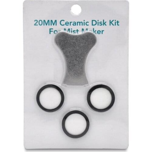 3/6/10pcs Mist Maker Maintenance Kit,20mm Ceramic Disk Discs with Repair Key for Fog Making Machine Humidifier Accessory
