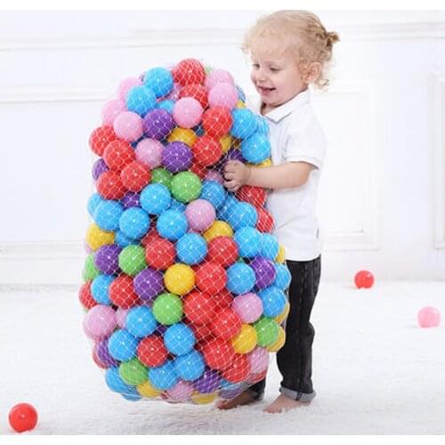 300 Pcs/Lot Eco-Friendly Plastic Balls Colorful Ball Soft Kid Ball Pit Toy Outdoor Ball Water Pool Ocean Wave Ball Dia 5.5/7 cm