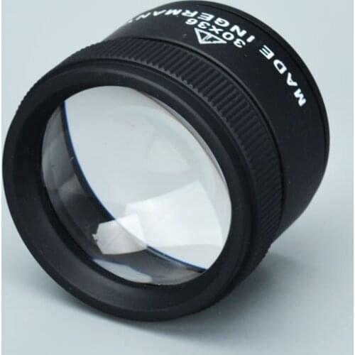 30X 36mm Cylindrical Shape Magnifiers Metal Jewelry Loupe Mini Reading Magnifying Glass Lens Pocket Magnifier