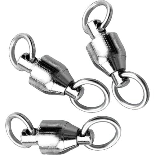 5pcs/lot Fishing Barrel Bearing Rolling Swivel Solid Ring LB Lures Connector Stainless Steel fishing accesories