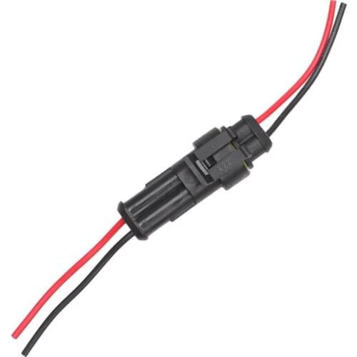 5 X 2 Pin Way Car Auto Waterproof Electrical Connector Plug Socket Wire Kit New