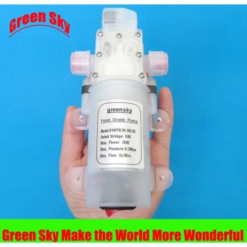 6L/Min 70W automatic pressure switch type with on/off button and dc jack 24v pump food grade
