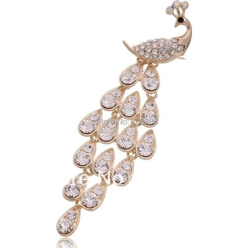 OL peacock big brooch women corsage accessories gift x012