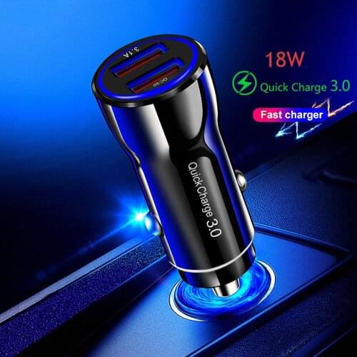Cargador USB doble para coche Universal QC 3,0 4,0, adaptador de carga rápida para teléfono móvil, iphone, samsung, Cargador ráp