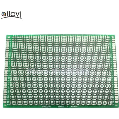 8*12cm Double Side Universal Board Green Oil Spray Tin Fiberglass Board PCB Circuit Board Accessories