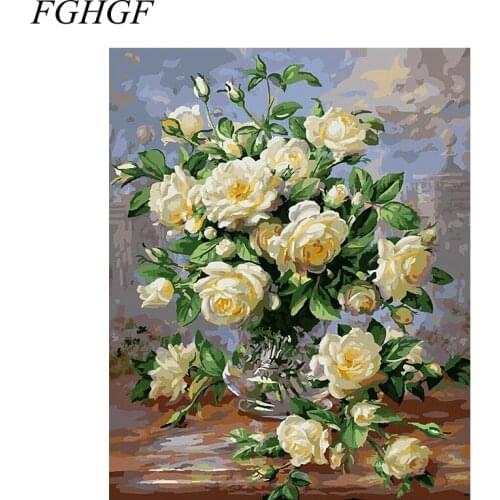 FGHGF DIY Frameless Pictures Painting By Numbers Wedding Decoration Wall Sticker Handwork Draw On Canvas Of