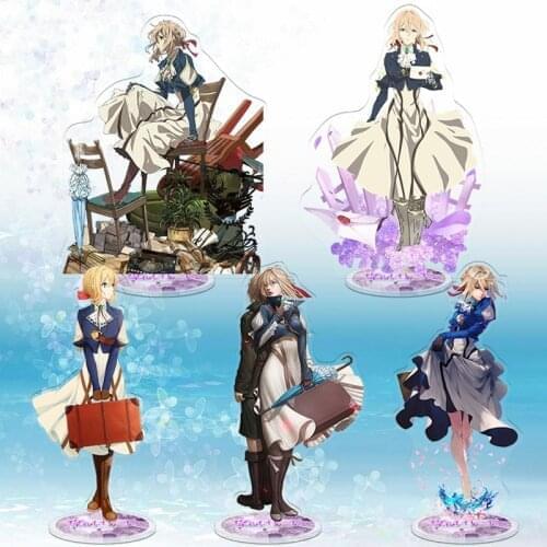 Violet Evergarden Anime Peripheral Acrylic Stand Model Doll Haikyuu Keychain Action Figure Toy