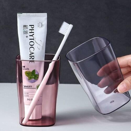 Hot Sale Tansparent Bathroom Washing Cup for Household Toothbrush Cups Plastic Transparent Durable Mouthwash Cup