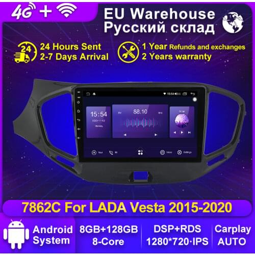 6G+128G QLED 4G Android 10 Car Player GPS Navigation Multimedia For LADA Vesta Cross Sport Radio 2015 2016 2017 2018 2019 2 din