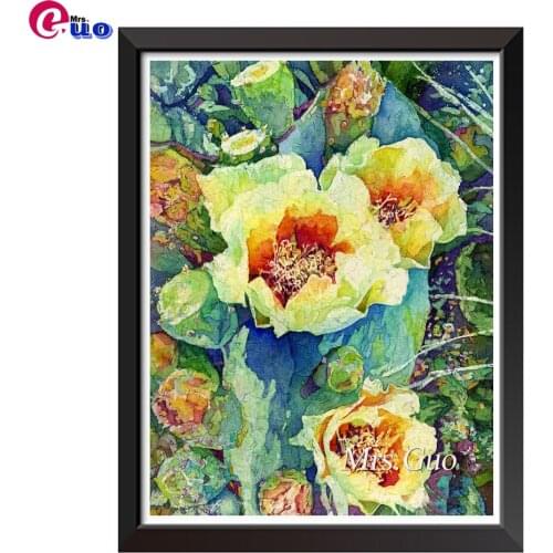 Cactus Plants Full Square Round Stones 5D DIY Diamond Painting Set Diamond Mosaic Embroidery Rhinestone Picture Dropshipping Hot