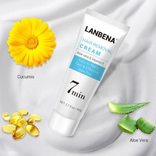 Y1UF 80g Aloe Vera Hair Removal Cream Leg Armpit Bikini Line Painless Depilatory Balm