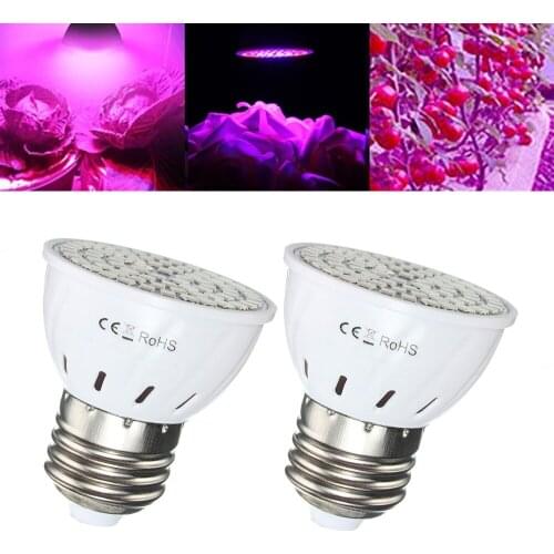 Jiguoor Full Spectrum E27 5W 2835 SMD Grow Light Bulb Greenhouse Hydroponic System Veg Flower Plants Lamp Grow Box 110V/220V