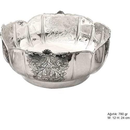 Leaf Motif in Silver Sugar Bowl