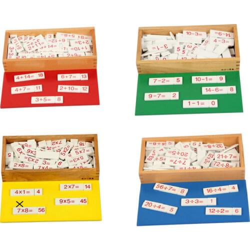 Montessori Math Materials Add Subtract Multiply and Divide Box Educational Wooden Learning Toys For Children Juguetes K1564H