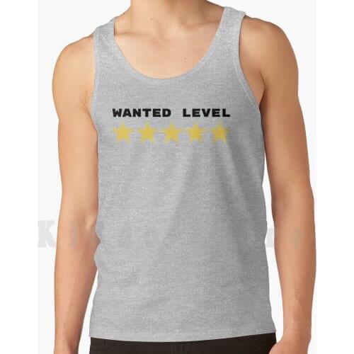 Wanted Level 5 Stars tank tops vest sleeveless Wanted Level 5 Stars Wanted Level 5 Stars Wanted Level V 4 3 2 1 Grand
