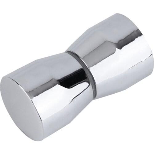 Stainless stee Single Hole Round Sliding Glass Door Handle Door Handles For Shower Cabin Accessory Shower Room Parts
