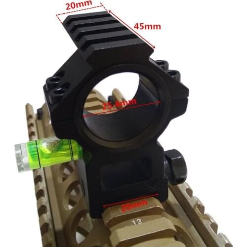 FIRECLUB Hunting Scope Mount with Spirit Bubble Level Fit 20 mm Picatinny Rail for Tactical Rifle Scope 25.4/30mm